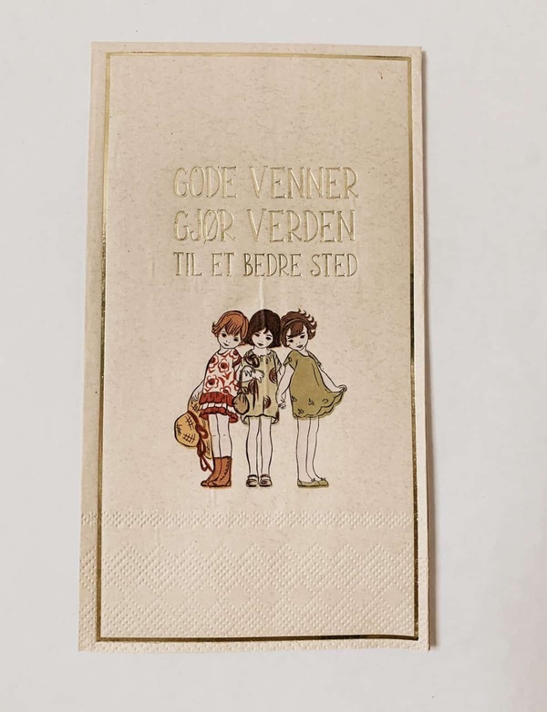 Serviett 33x40cm "Gode Venner" 20stk