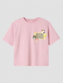Name It Momi Squish SS RLX Top Cameo Pink - Name It