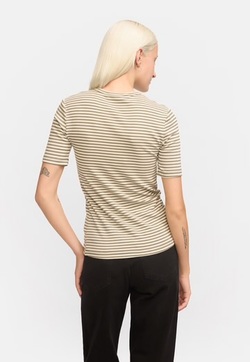 Fenja Stripe SS Topp VETIVER - Soft Rebels