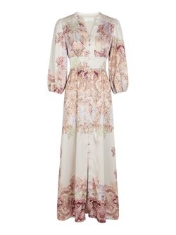 Stellar Artist Paisley dress Ivory - Neo noir