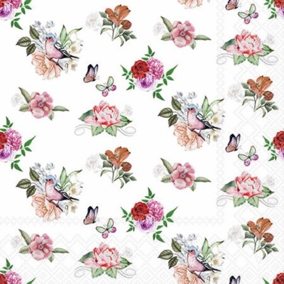 Kaffe Servietter 25x25cm, 20stk Charlotte White - Ambiente