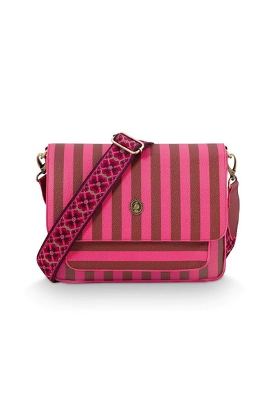 PIP Fenna Cross Body Bag Medium Stripe Pink Rosa - Pip Studio