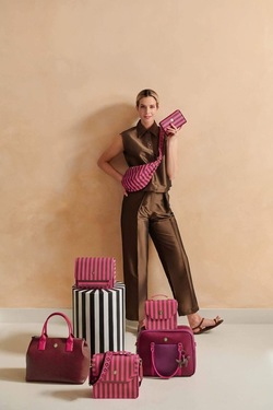 PIP Fenna Cross Body Bag Medium Stripe Pink