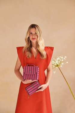 PIP Frances Cross Body Bag Small Stripe Pink