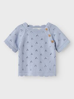 NMFJOLA SS KNIT LIL Zen blue - LIL`ATELIER