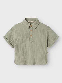 NMMJANU SS LOOSE SHIRT LIL Seagrass - LIL`ATELIER