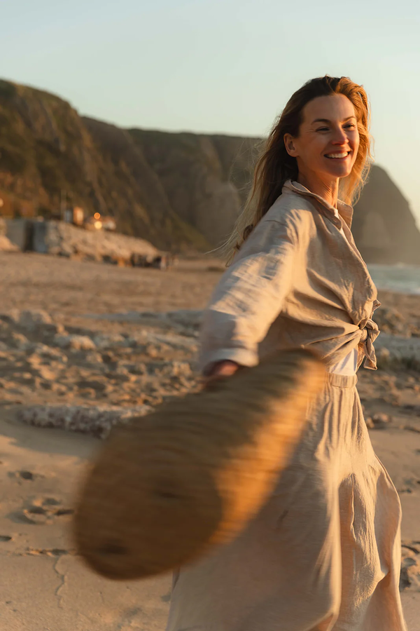 Blue Dagfrid Cotton/linen Shirt