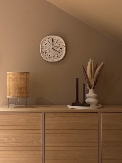 Håndlaget Veggklokke - Terrazzo Beige & Brun Terrazzo Beige & Brun - Ramò Studio