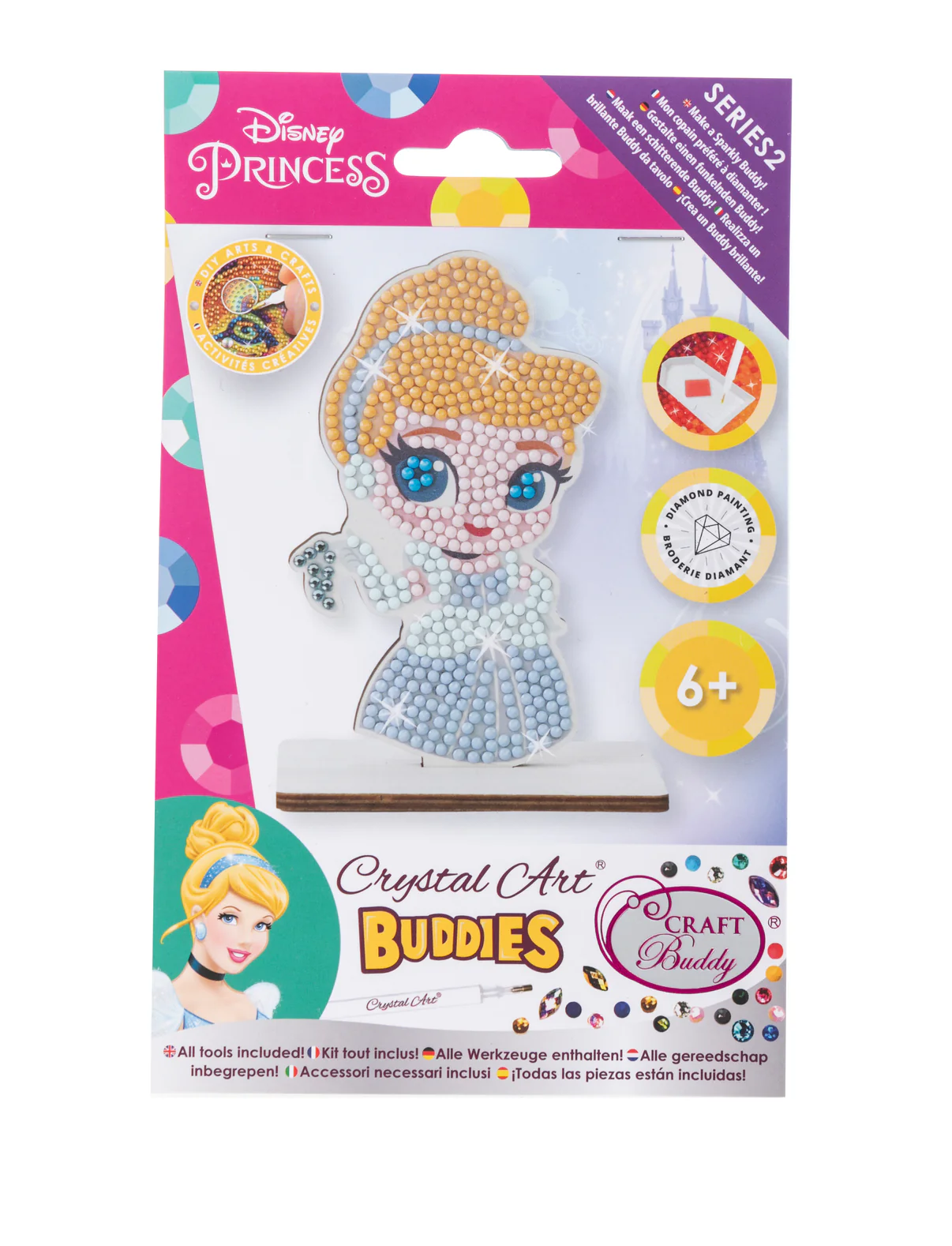Crystal Art Disney Askepott - diamantperling Askepott - Hobby