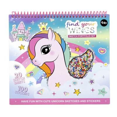 AKTIVITETSBOK UNICORN 26,5X25CM TINKA UNICORN - Tinka