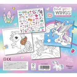 AKTIVITETSBOK UNICORN 26,5X25CM TINKA