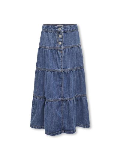 KOGDAGNY LAYERED MAXI DNM SKIRT AKM Medium Blue Denim - Kids Only 