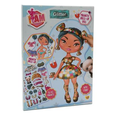 I AM MAGNETIC DRESS UP DOLL MODEL GLITTER GLITTER - Tinka