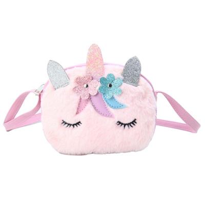VESKE UNICORN ROSA PLYSJ M/BLOMSTER TINKA PRETTY PURSE UNICORN ROSA PLYSJ - Tinka