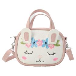 VESKE KANIN ROSA/HVIT M/HÅNDTAK TINKA PRETTY PURSE VESKE KANIN ROSA/HVIT - Tinka