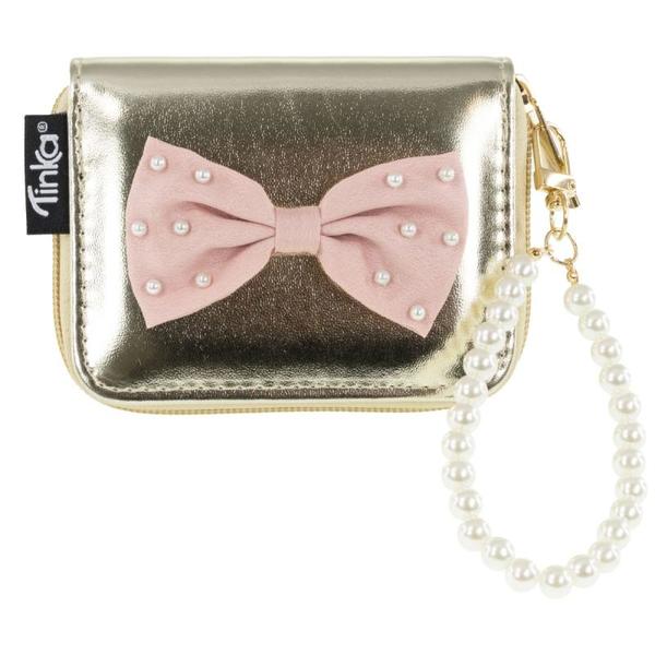 LOMMEBOK GULL M/SLØYFE TINKA WALLET