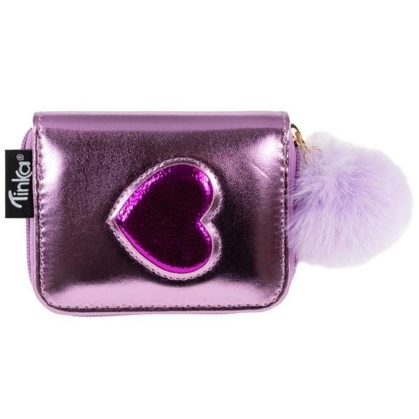 LOMMEBOK ROSA M/ROSA HJERTE TINKA WALLET