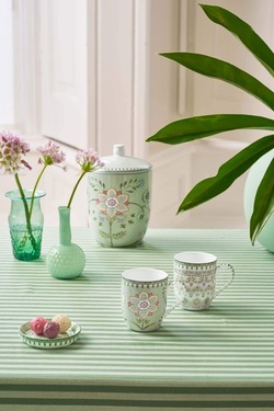Krus Set/2 Lily & Lotus 145ml Grønn - Pip Studio