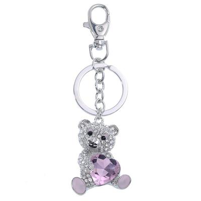 NØKKELRING/BAGC CHARM BAMSE M/ROSA HJERTE  BAMSE M/ROSA HJERTE - Tinka