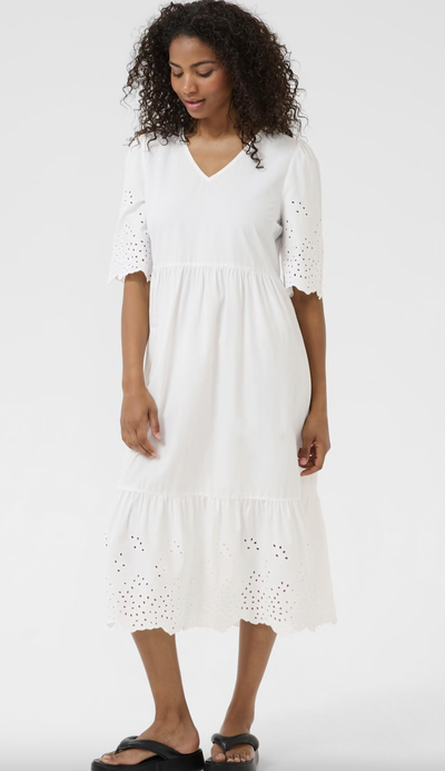 Louisa Midi Dress Chalk - Kaffe Clothing