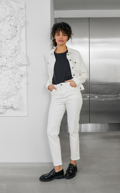 Zelina Stright Jeans Chalk - Kaffe Clothing