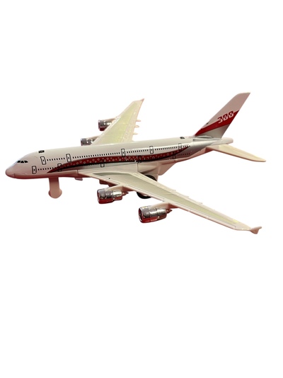 Jagerfly i metall 20 cm med lys og lyd Kvit - Leiker