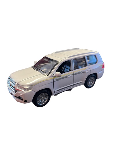 Jeep i Metall med Lyd og Lys.  Kvit - Leiker