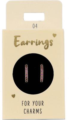 Express Yourself Øreringer til anheng (Nickel free tested) - Round Pink
