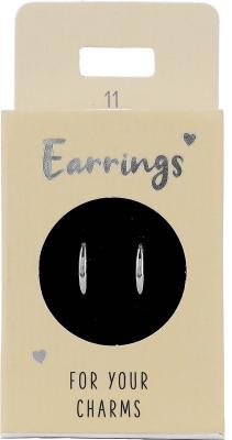 Express Yourself Øreringer til anheng (Nickel free tested) - Round Silver