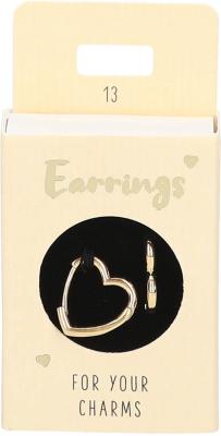 Express Yourself Øreringer til anheng (Nickel free tested) - Heart Shaped Gold