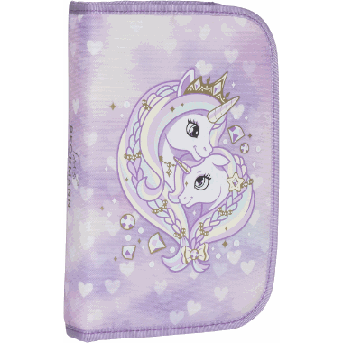 Ettlags pennal med innhold, Unicorn Princess Purple