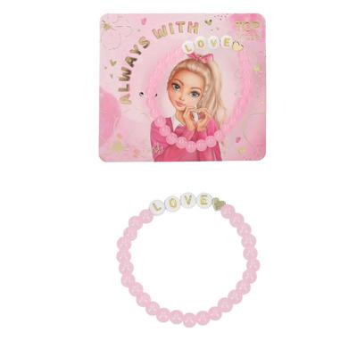 TOPModel Armbånd med tekst Rosa - Top Model