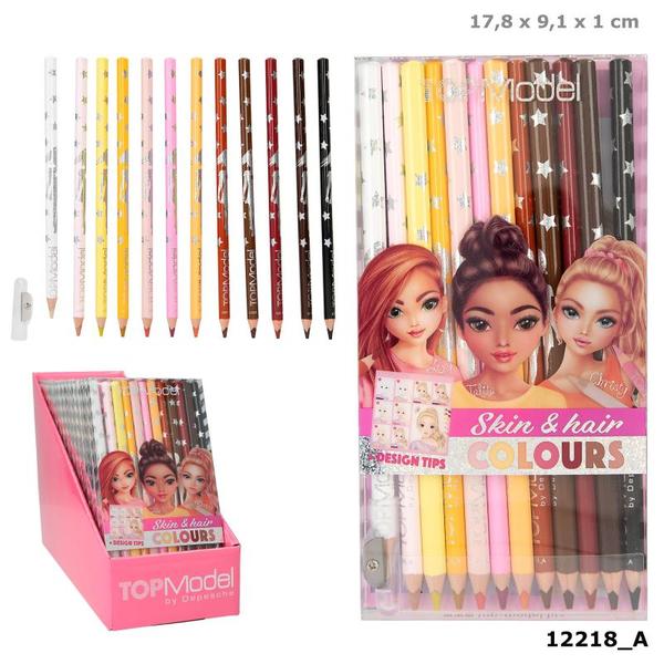 TOPModel Fargeblyantsett, hud- og hårfarger
