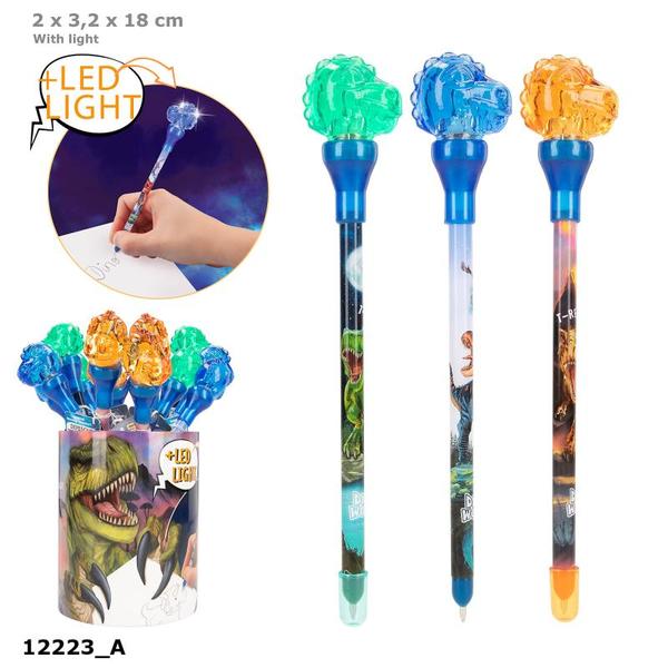 Dino World Kulepenn med lys