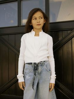 NKFHABOUR LS SHORT KNIT CARDIGAN