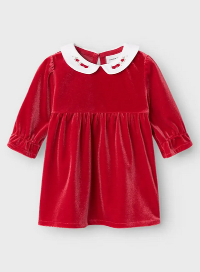 Name It Frinna Ls Vel Dress Jester Red - Name It