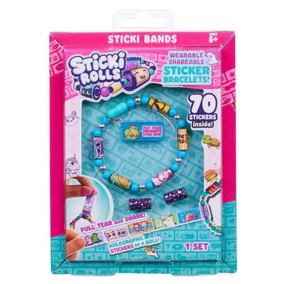 Sticki Rolls - Lekearmbånd med klistremerker som kan brukes og deles Assortert - Hobby