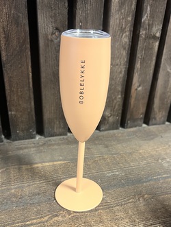 Champagneglass Boblelykke, Fersken Fersken - Pictureit.no 