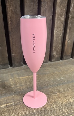 Champagneglass Livsnyter, Lys Rosa Lys Rosa  - Pictureit.no 