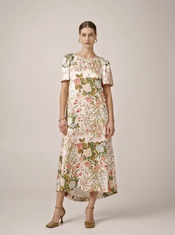 Tailored Satin Maxi Dress  - by TiMo