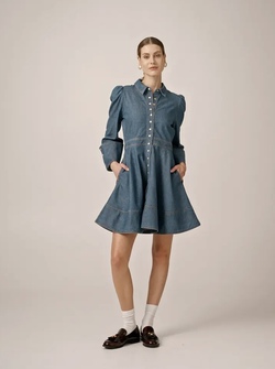 Denim Mini Dress  - by TiMo