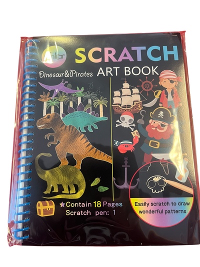 MAGIC SCRATCH TINKA COOL STUFF Dinosaur og Pirat - PAPIRKOMPANIET
