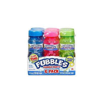 FUBBLES BUBBLES - SÅPEBOBLER 6 PK Grønn, blå, rosa - Uteleiker