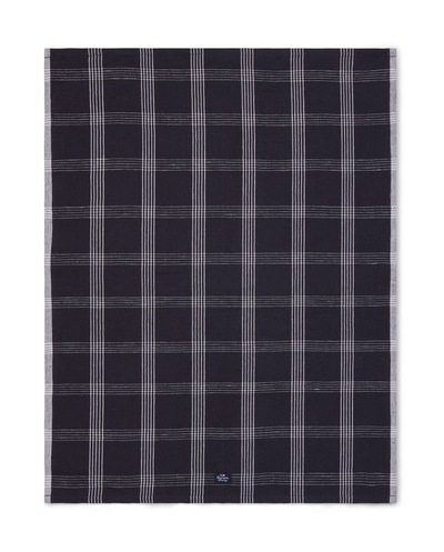 Rutete Lin/Bomull Kjøkkenhåndkle  Svart/Hvit - Lexington