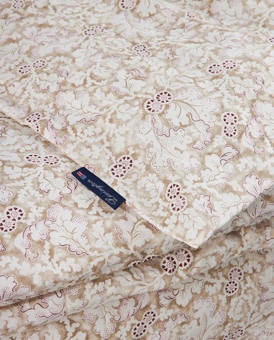 Sengesett med Høstløv, Bomullssateng, Hvit/Beige Hvit/Beige - Lexington