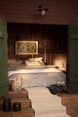 Sengesett med Høstløv, Bomullssateng, Hvit/Beige Hvit/Beige - Lexington