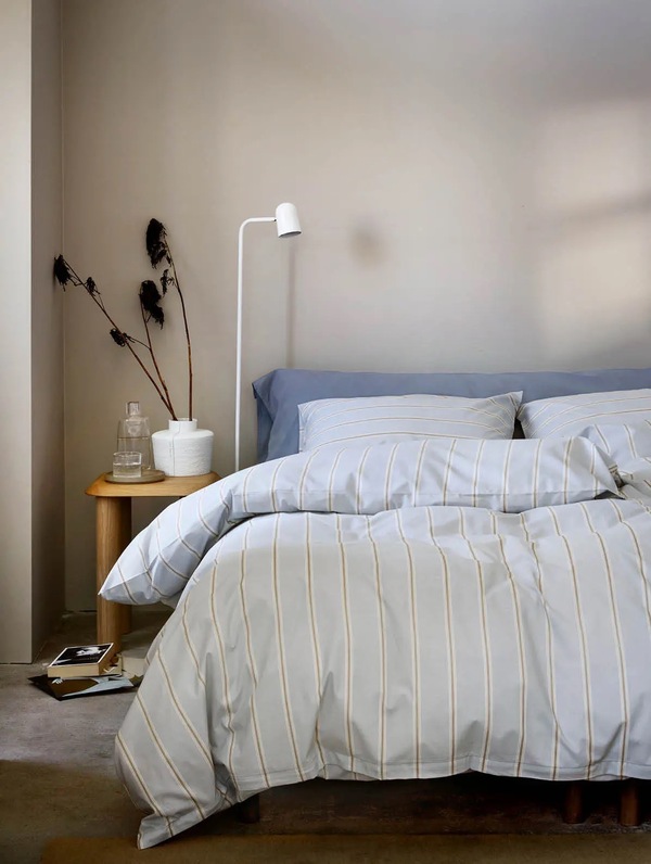 Magnus Sengesett Ekstra Fin Bomull, Dus Denimblå