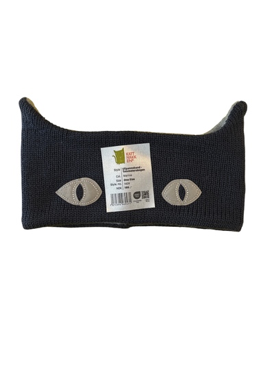 Kattnakken Panneband Merinoull barn Marine - Kattnakken