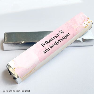  Kinder omslag Konfirmasjon Marmor rosa - Happystar