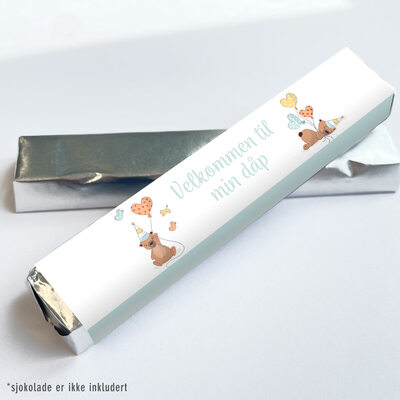  Kinder omslag Navnefest blå - Happystar